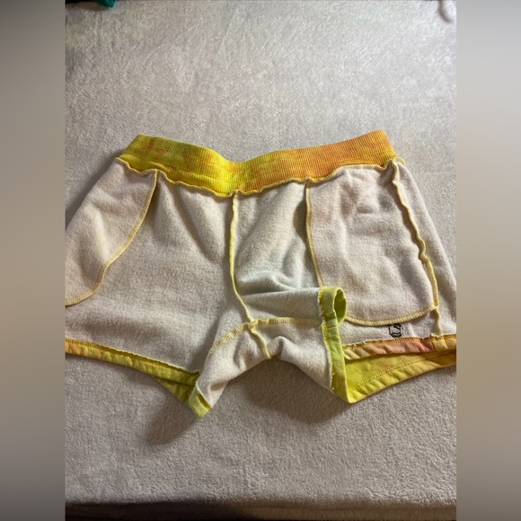 Pride By JoJo Women L Large 11-13 Fleece Shorts Heart Tie Dye Pockets Drawstring - Picture 9 of 11